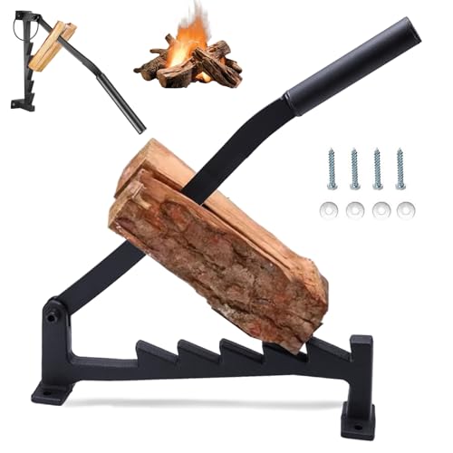 Wood Splitter Holzscheitschneider, Wandmontierter Brennholzspalter Aus Hartstahl, Schneidet Mühelos Holz Für Den Innen- Und Außenbereich von Cocoarm