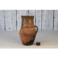 Antike Tonvase/Vintage Tontopf Milchkrug Rustikale Vase Keramikblumenvase Dekorative Inneneinrichtung von Cocobaroco