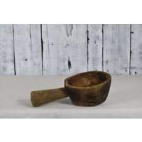 Antiker Mörser Vintage Holzschale Rustikale Kräutermühle Küchenutensil von Cocobaroco