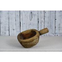 Antiker Mörser Vintage Holzschale Rustikale Kräutermühle Küchenutensil von Cocobaroco