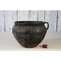 Antikes Tongefäß/Traditionelle Steinzeugschale Sammler Rustikaler Keramikkrug Dekorative Keramik Tonvase von Cocobaroco