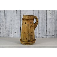 Vintage Holzschüssel Antike Holzbecher Holzeimer Dekorative Vase Rustikale Wohnkultur von Cocobaroco