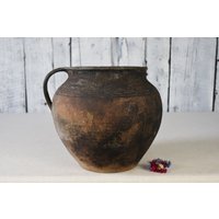 Antike Ton Topf/Vintage Gefäß Rustikale Keramik Schale Krug Traditionelle Home Dekor Land von CocobarocoShop