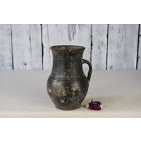 Antiker Tontopf/Rustikaler Milchkännchen Vintage Tongefäß Primitive Keramikschale Traditioneller Tonkrug Wohnkultur Landhaus Deko von CocobarocoShop