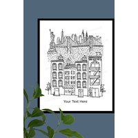 Personalisierbarer Schwarz-Weiß New York Kunstdruck | 5''x7''', 8.5''x11'', 11''x14'''| Kunstdrucke Ny Travel Print Wandkunst I Nyc von CocobluesNY