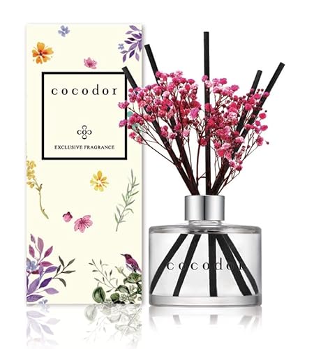 Cocod'or COCOCODOR Diffusor mit echten Blumen, konserviert, Rosenduft (Rose Duft) / 120 ml / Diffusor für Umgebung, Lufterfrischer zu Hause, Umweltduft, Geschenk für Damen von Cocod'or