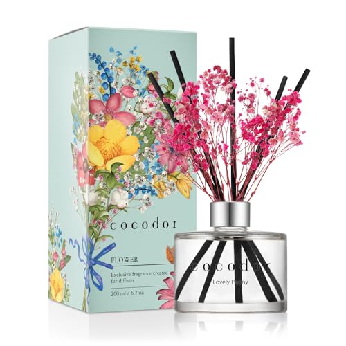 Cocod'or COCODOR konservierten Blume Diffusor/Schöne Pfingstrose/200ml, 1 Stück/Raumduft, Duftöldiffusoren, Duftstäbchen, Wohnaccessoires & Deko, Aromatherapie von Cocod'or