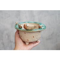 Fisch Pflanzentopf , Lithops Handgefertigte Keramik. Kaktus von Coconutstudiopottery