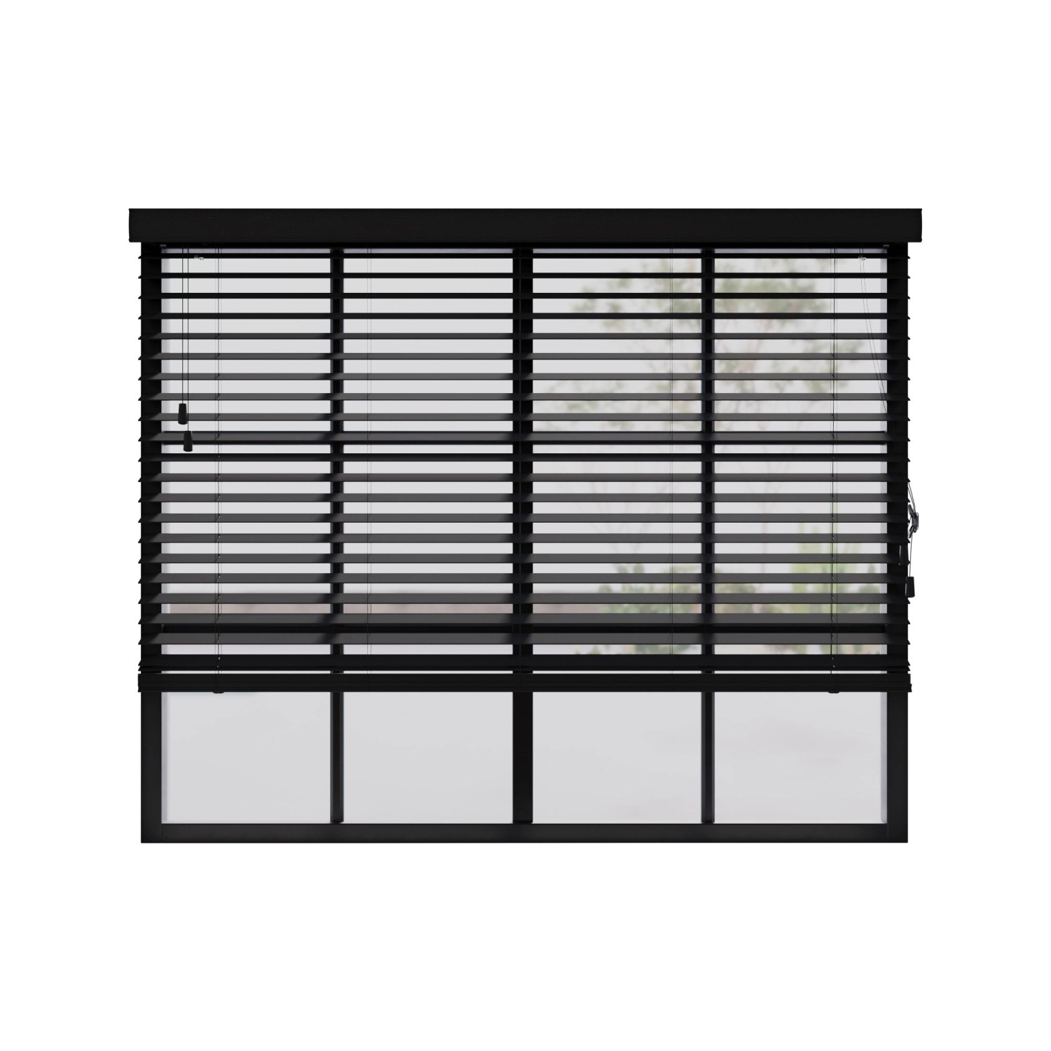 Cocoon Home Concepts Holz Jalousien 220 x 240  50mm Lamellen  Schwarz von Cocoon Home Concepts