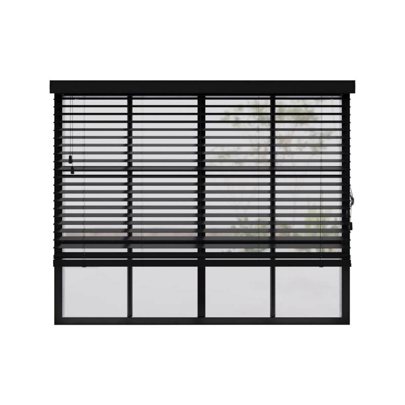 Cocoon Home Concepts Holz Jalousien 90 x 240  50mm Lamellen  Schwarz von Cocoon Home Concepts