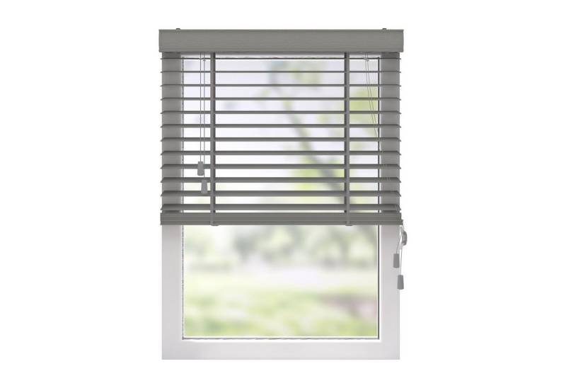 Cocoon Home Jalousie Bambus Holzoptik 60x130, Lichtdurchlässig, 50mm Lamellen, Grau, freihängend, Feuchtigkeitsbeständig von Cocoon Home