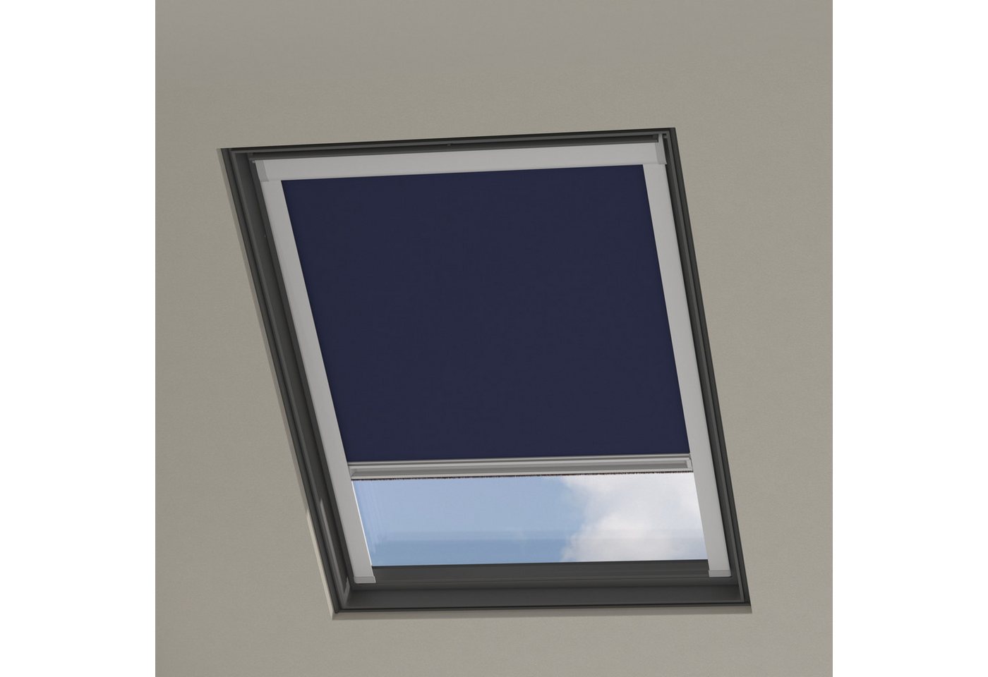 Dachfensterrollo CK02 Velux Passend, Verdunkelnd, Dunkelblau, Cocoon Home, verschraubt von Cocoon Home