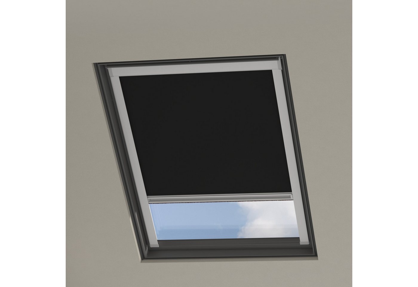 Dachfensterrollo UK04 Velux Passend, Verdunkelnd, Schwarz, Cocoon Home, verschraubt von Cocoon Home