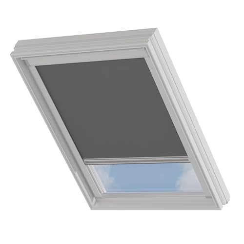 Cocoon Dachfenster Verdunkelung M04 - Dachfenster Rollo Verdunkelung mit Hitzeschutz - Einfache Montage -Dunkelgrau von Cocoon