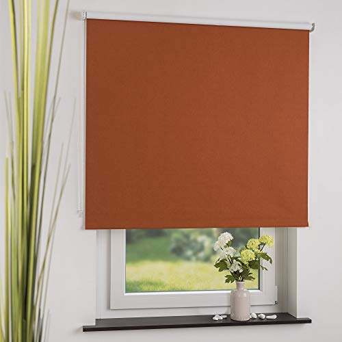 Cocoon Kettenzugrollo Seitenzugrollo Verdunkelungsrollo Rollo Thermo Vorhang Terracotta 100 x 190 cm von Cocoon