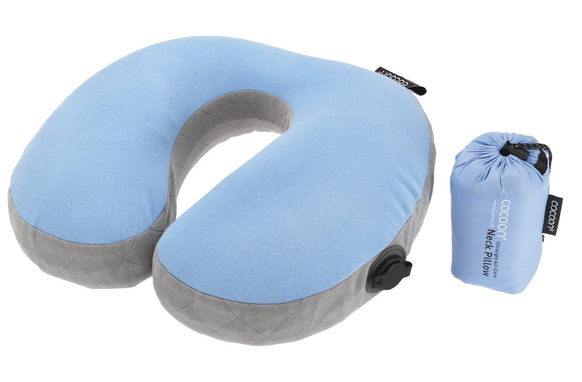 Cocoon Kopfstützkissen COCOON Air Core U-förmige Nackenstütze Ultralight light-blue/grey von Cocoon