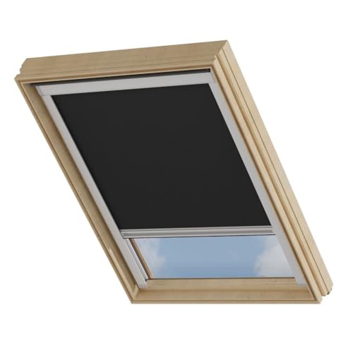 Cocoon Verdunklungsrollo M04 - Thermo Rollo Verdunkelung - Dachfenster Verdunkelung - Schwarz von Cocoon