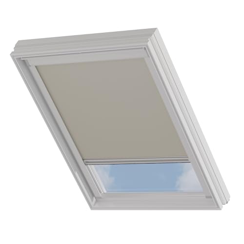 Cocoon Verdunklungsrollo MK08 - Thermo Rollo Verdunkelung - Dachfenster Verdunkelung - Taupe von Cocoon