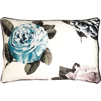 Designers Guild - Aqua Und Graue Blume Rechteckiges Kissen von CocosNest
