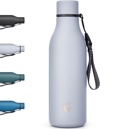 CodiCile Edelstahl Trinkflasche Thermobecher 550ml, BPA-freie Thermo Trinkflasche kalt&warm, Auslaufsichere Thermos Trinkflasche - Doppelwandige Vakuumisolierte Thermoskanne von CodiCile