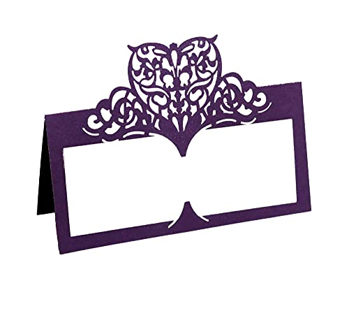 Codulu Tischkarten, ausgehöhlte Blumen, leere Namenskarten, gefaltete Sitzkarte, Zeltkarte für Hochzeit, Geburtstag, Party, Festival, Lila, 50 Stück Codulu Tischkarten, ausgehöhlte Blumen, leere Namenskarten, gefaltete Sitzkarte, Zeltkarte für Hochzeit, Geburtstag, Party, Festival, Lila, 50 Stück von Codulu