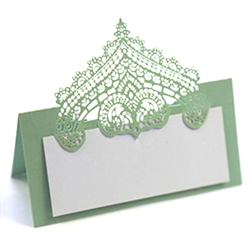 Codulu Tischkarten, ausgehöhlte Vintage-Blumen-Namenskarten, gefaltete Sitzkarte, Zeltkarte für Hochzeit, Geburtstag, Party, Festival, Grün, 50 Stück Codulu Tischkarten, ausgehöhlte Vintage-Blumen-Namenskarten, gefaltete Sitzkarte, Zeltkarte für Hochzeit, Geburtstag, Party, Festival, Grün, 50 Stück von Codulu