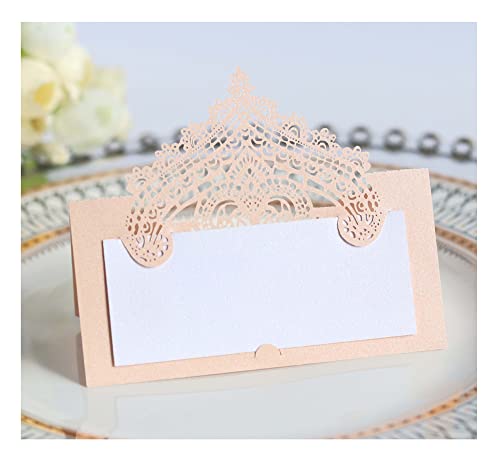 Codulu Tischkarten, ausgehöhlte Vintage-Blumen-Namenskarten, gefaltete Sitzkarte, Zeltkarte für Hochzeit, Geburtstag, Party, Festival, Hellrosa, 50 Stück Codulu Tischkarten, ausgehöhlte Vintage-Blumen-Namenskarten, gefaltete Sitzkarte, Zeltkarte für Hochzeit, Geburtstag, Party, Festival, Hellrosa, 50 Stück von Codulu