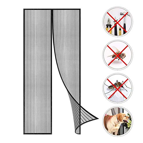 Coedou Fliegengitter Tür Insektenschutz Magnet Fliegenvorhang - Kinderleichte Klebemontage Ohne Bohren für Wohnzimmer Balkontür Terrassentür - 155 x 210 cm von Coedou