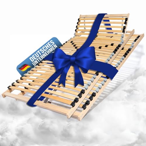 Coemo 2X Lattenrost Ergo 100x200cm Doppelpack - Individuell Einstellbarer Lattenrahmen - 28 Federleisten Kopfteil manuell verstellbar - Set mit Zwei Lattenrosten für doppelten Komfort von Coemo