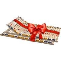 2er Set Lattenrost 90 x 200 cm für Partner "MULTIRA" 7-Zonen Kopfteil verstellbar von Coemo