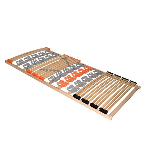 Coemo 7-Zonen-Federholzleisten-Tellerlattenrost KombiFlex 140 x 200 cm hochflexible Teller für optimale Körperanpassung am Bett, Lattenrahmen Made in EU - Lattenrost starr von Coemo