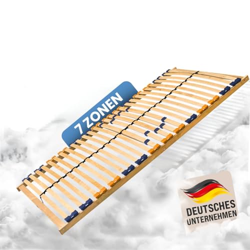 Coemo 7 Zonen Lattenrost MULTIRA - starr, 28 Leisten Lattenroste, Mittelgurt, 120 x 200 cm, preisgünstiger Bausatz von Coemo