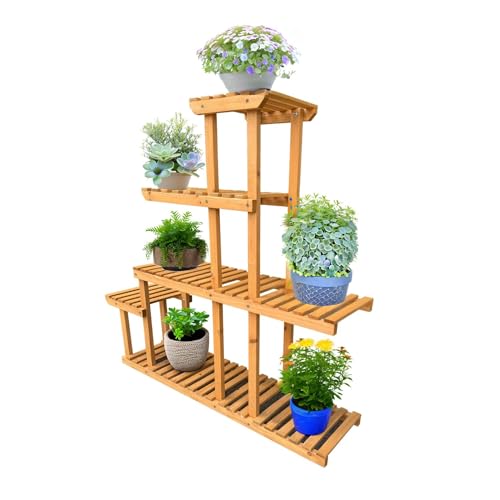 Coemo Blumenregal Lena - 5 Etagen Holz Pflanzenständer für Innen- und Außennutzung - platzsparendes Pflanzenregal - LxBxH ca. 102x25x95 cm Coemo Blumenregal Lena - 5 Etagen Holz Pflanzenständer für Innen- und Außennutzung - platzsparendes Pflanzenregal - LxBxH ca. 102x25x95 cm von Coemo