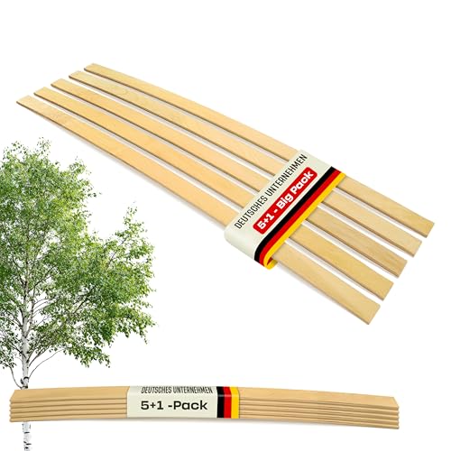 Coemo Federholzleisten Ersatzleisten für Lattenrost im Set 5 STK. + 1 Extraleiste, Größe:923 x 35 x 8 von Coemo