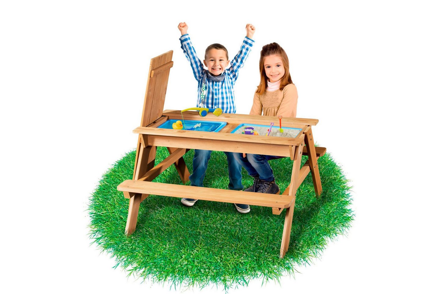 Coemo Garten-Kindersitzgruppe, (Set, 1-tlg), Sitzgruppe Sand- und Wasserspieltisch von Coemo