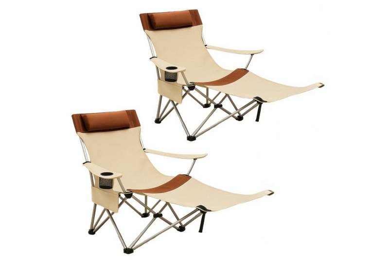 Coemo Gartenstuhl (2 St), Liegestuhl klappbar, Gartenstuhl Outdoor-Stuhl Sonnenliege Relaxliege von Coemo