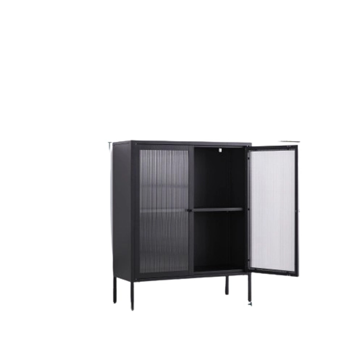 Coemo Highboard Tokio 90x35x110cm aus Metall mit Glastüren Coemo Highboard Tokio 90x35x110cm aus Metall mit Glastüren von Coemo
