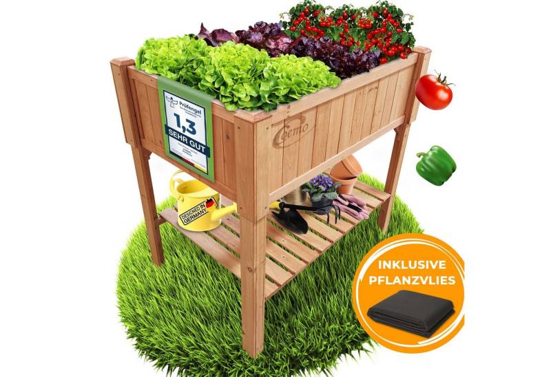 Coemo Hochbeet (1 St), mit Ablage Kräuterbeet 120x60 Pflanztrog inkl. Pflanzfolie Hochbeet von Coemo