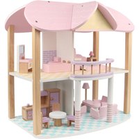 Puppenhaus Sandy möbliert Holz 2 Etagen Puppenhaus Sandy möbliert Holz 2 Etagen von Coemo