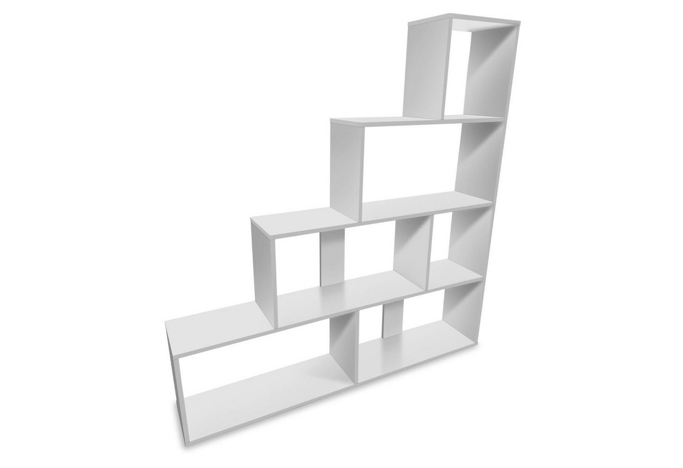 Coemo Standregal, Treppenregal Scala Weiß 155x29x163 cm Raumteiler kombinierbar von Coemo