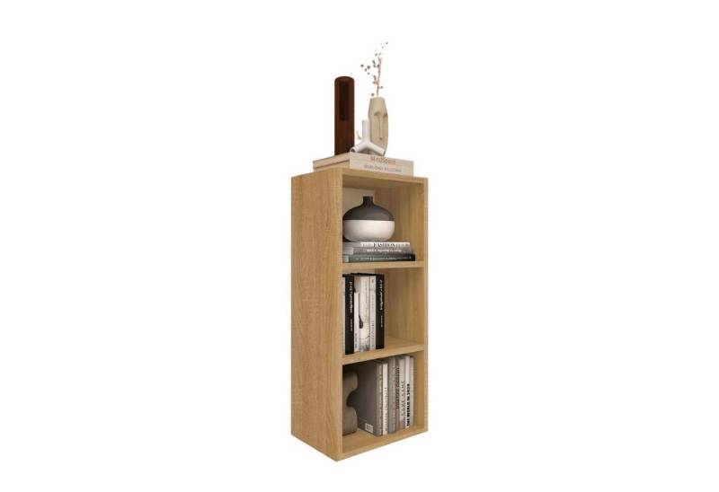 Coemo Standregal ALPHA 80, Natur Regal 3 Fächer Wandregal Bücherregal 30x25x80 cm Standregal von Coemo