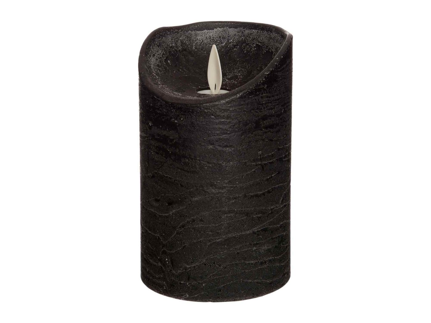 Coen Bakker Deco BV LED-Kerze Wax Candle (1-tlg), schwarz bewegliche Flamme 7,5x10cm 6/18h Timer shabby von Coen Bakker Deco BV