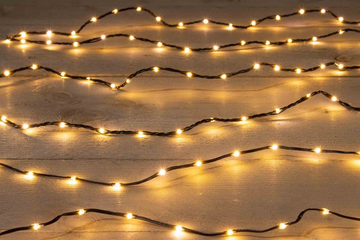 Coen Bakker Deco BV LED-Lichterkette Flex Wire, für Außen 30m schwarz Timer Dimmer 1000 LED classic warm von Coen Bakker Deco BV