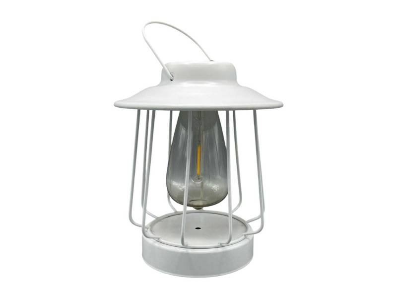 Coen Bakker Deco BV LED Solarleuchte, Lichtsensor, LED, warmweiß, Laterne weiß Metall Retro-Optik 16x18cm Coen Bakker Deco BV LED Solarleuchte, Lichtsensor, LED, warmweiß, Laterne weiß Metall Retro-Optik 16x18cm von Coen Bakker Deco BV