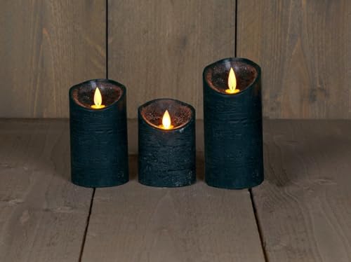 Coen Bakker 3er Set Kerze LED Echtwachskerze 10 cm + 12,5 cm + 15 cm Kerze Ø 7,5 cm viele Farben mit Timer flackender Docht Wachskerze Kerzen, Farbe:Antik Grün Coen Bakker 3er Set Kerze LED Echtwachskerze 10 cm + 12,5 cm + 15 cm Kerze Ø 7,5 cm viele Farben mit Timer flackender Docht Wachskerze Kerzen, Farbe:Antik Grün von Coen Bakker