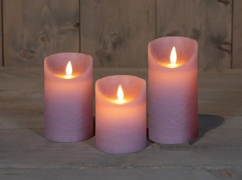 Coen Bakker 3er Set Kerze LED Echtwachskerze 10 cm + 12,5 cm + 15 cm Kerze Ø 7,5 cm viele Farben mit Timer flackender Docht Wachskerze Kerzen, Farbe:Lila Coen Bakker 3er Set Kerze LED Echtwachskerze 10 cm + 12,5 cm + 15 cm Kerze Ø 7,5 cm viele Farben mit Timer flackender Docht Wachskerze Kerzen, Farbe:Lila von Coen Bakker