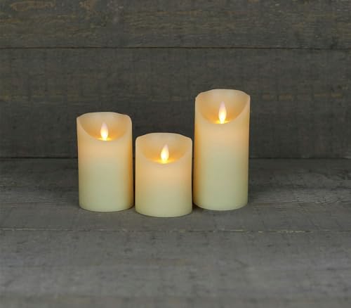 Coen Bakker 3er Set Kerze LED Echtwachskerze 10 cm + 12,5 cm + 15 cm Kerze Ø 7,5 cm viele Farben mit Timer flackender Docht Wachskerze Kerzen, Farbe:Elfenbein Coen Bakker 3er Set Kerze LED Echtwachskerze 10 cm + 12,5 cm + 15 cm Kerze Ø 7,5 cm viele Farben mit Timer flackender Docht Wachskerze Kerzen, Farbe:Elfenbein von Coen Bakker