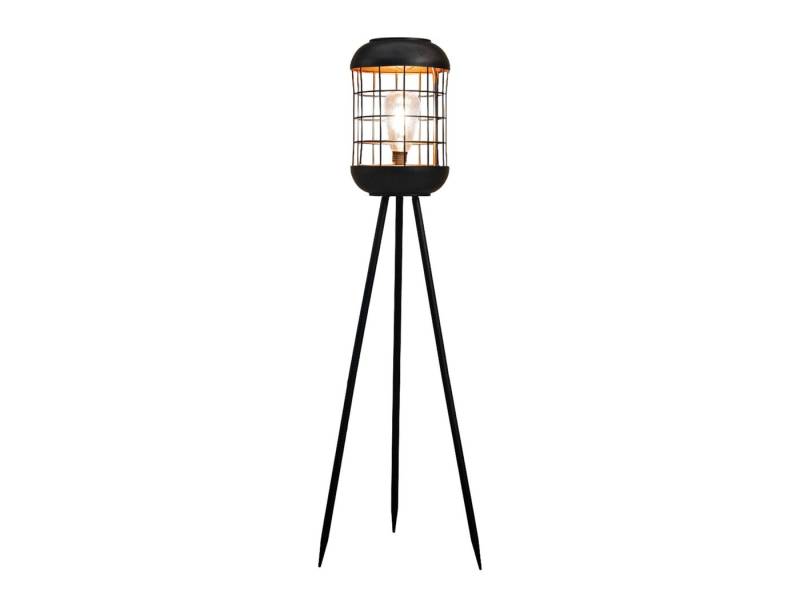 Coen Bakker LED Solarleuchte, LED, warmweiß, Standleuchte Retrodesign Metall schwarz kupfer 18x88cm von Coen Bakker