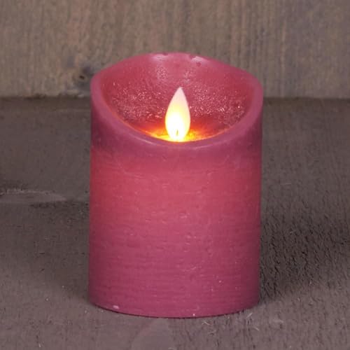 LED Echtwachskerze realistische Kerze viele Farben mit Timer flackender Docht Wachskerze Kerzen Batterie, Farbe:Antik Rosa, Größe:10 cm von Coen Bakker