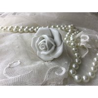 Vintage Möbelknopfroseweißvintageshabbychicporzellanmöbelgriffkommodengriffschubladengrifftürgriff von CoeursDeCaschel